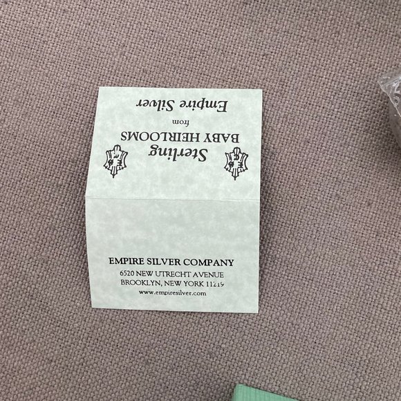 🆕 Brand New in Box - Empire Sterling Silver Polished Plain Dumbbell Baby Rattle - Picture 8 of 9